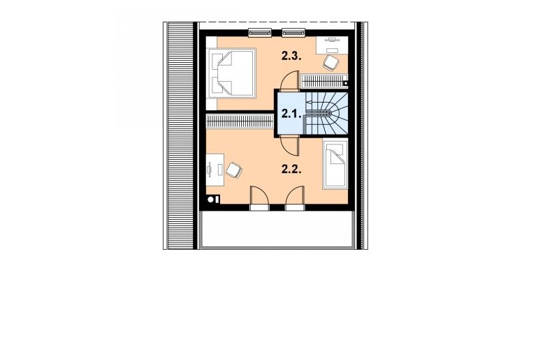 Projekt domu z bala L-95 BAL - 