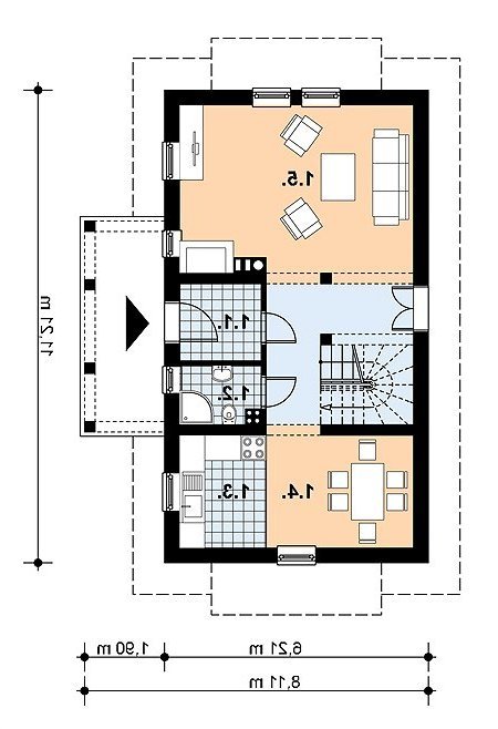 Rzut projektu L-30 BAL - wersja lustrzana