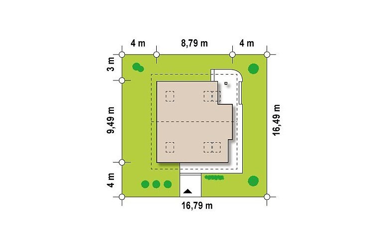 Projekt domu jednorodzinnego Z47 - Usytuowanie