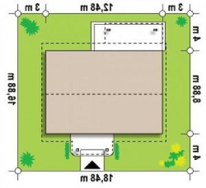 Usytuowanie budynku Z61 w wersji lustrzanej