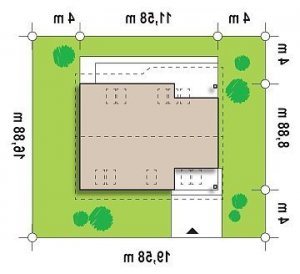 Usytuowanie budynku Z66 w wersji lustrzanej