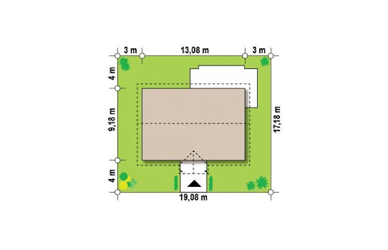 Projekt domu dwurodzinnego Z8 v2 - Usytuowanie