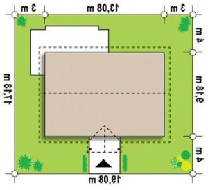 Usytuowanie budynku Z8 v2 w wersji lustrzanej