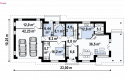 Projekt domu nowoczesnego Z74 - rzut parteru