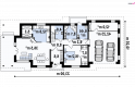 Projekt domu nowoczesnego Z74 - rzut parteru