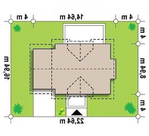 Usytuowanie budynku Z263 w wersji lustrzanej