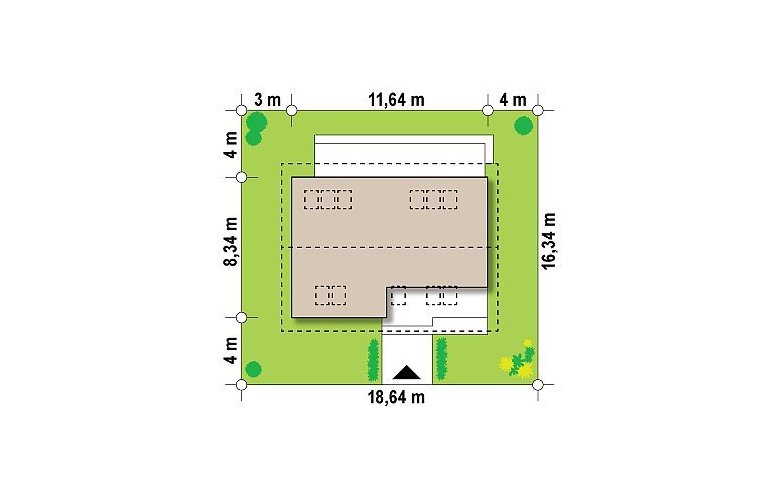 Projekt domu z poddaszem Z267 - Usytuowanie