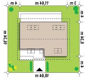 Usytuowanie budynku Z267 w wersji lustrzanej