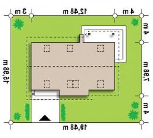 Usytuowanie budynku Z79 w wersji lustrzanej