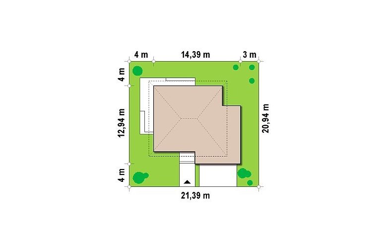 Projekt domu nowoczesnego Zx10 - Usytuowanie