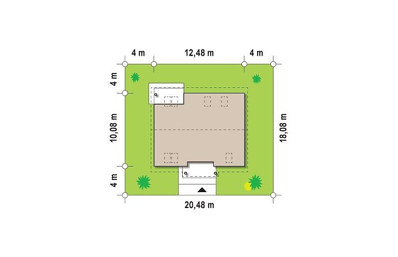 Projekt domu parterowego Z88 - Usytuowanie