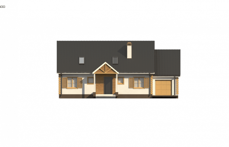 Projekt domu jednorodzinnego Z8 GP 40 - elewacja 1