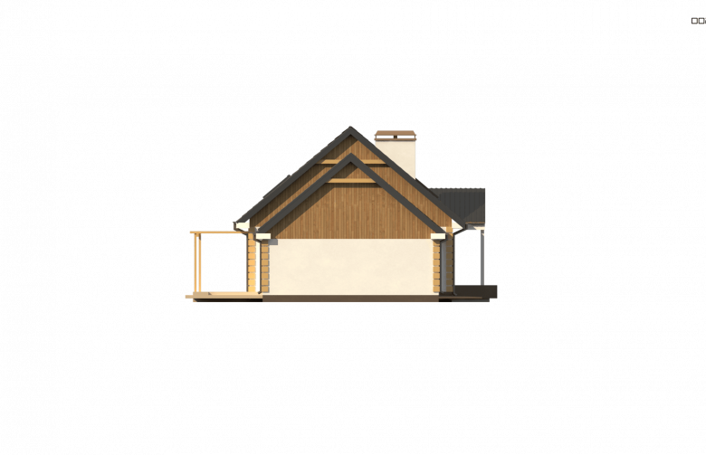Projekt domu jednorodzinnego Z8 GP 40 - elewacja 3