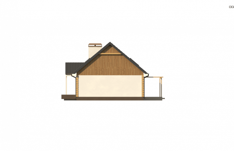 Projekt domu jednorodzinnego Z8 GP 40 - elewacja 4
