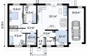 Projekt domu jednorodzinnego Z8 GP 40 - rzut parteru