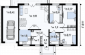 Projekt domu jednorodzinnego Z8 GP 40 - rzut parteru