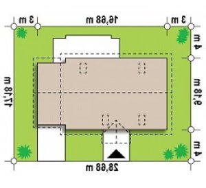 Usytuowanie budynku Z8 GP 40 w wersji lustrzanej