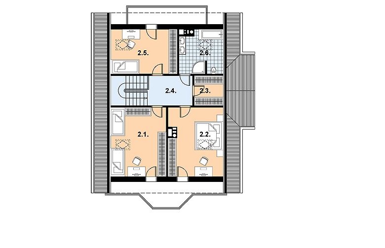 Projekt domu z bala L-58 BAL - 