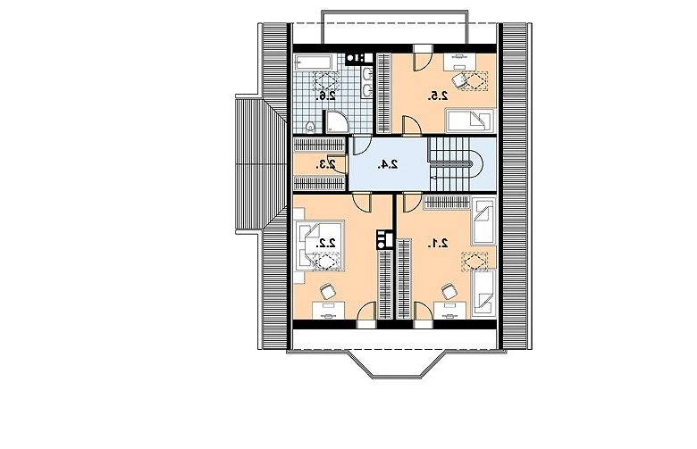 Projekt domu z bala L-58 BAL - 