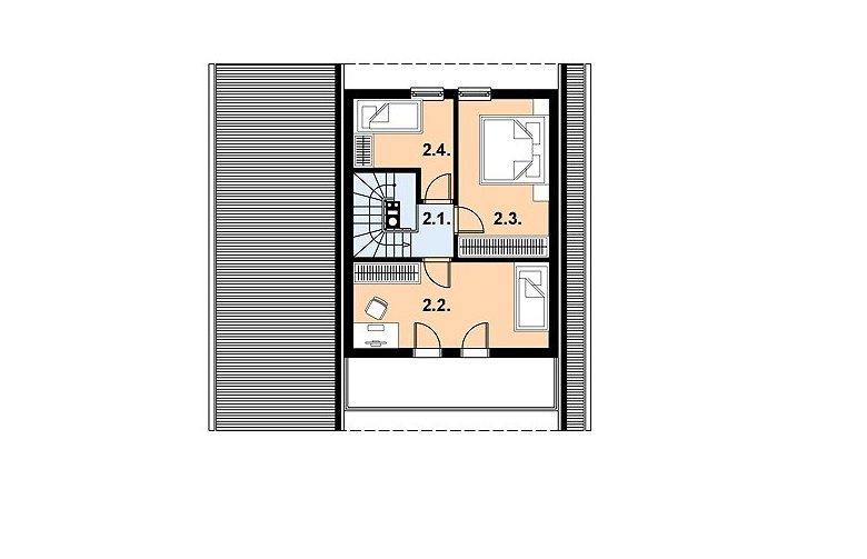 Projekt domu z bala L-43 BAL - 