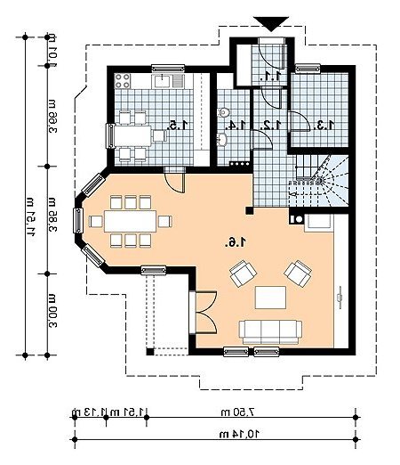 Rzut projektu L-41 (drewniany) - wersja lustrzana