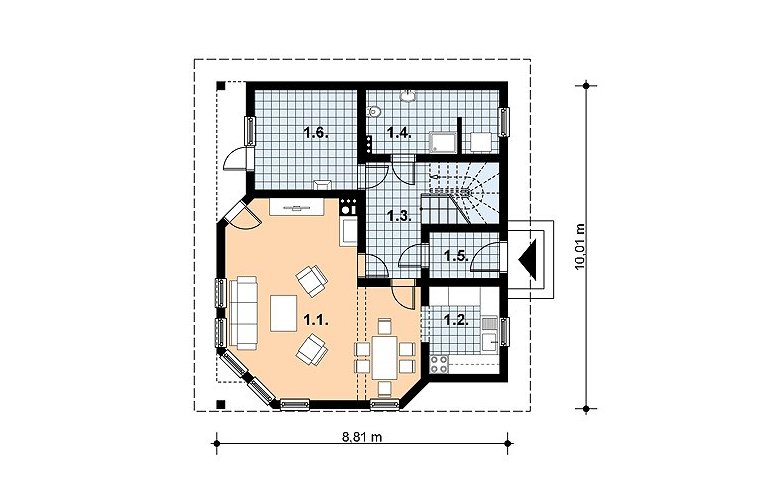 Projekt domu jednorodzinnego L-37 (drewniany) - 