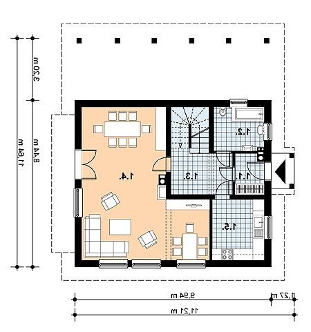 Rzut projektu L-33 (drewniany) - wersja lustrzana