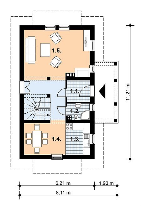 Rzut projektu L-30 (drewniany)