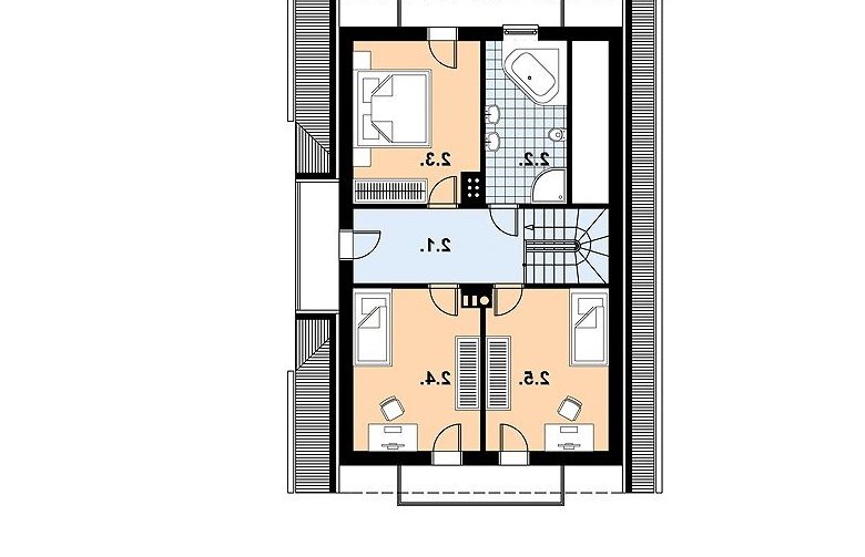 Projekt domu z bala L-18 (drewniany) - 