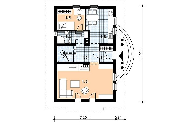 Projekt domu jednorodzinnego L-18 - 