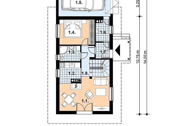 Projekt domu jednorodzinnego L-24 - 