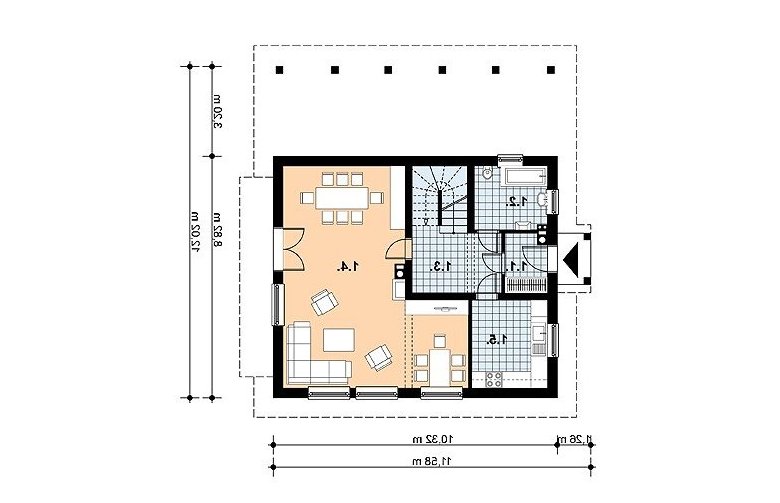 Projekt domu jednorodzinnego L-33 - 