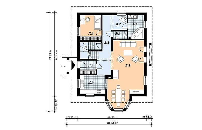 Projekt domu jednorodzinnego L-46 - 