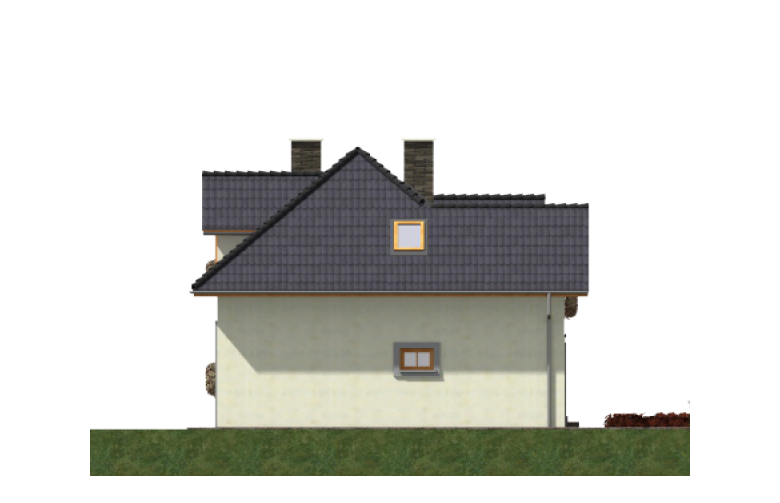 Projekt domu jednorodzinnego L-49 - elewacja 2