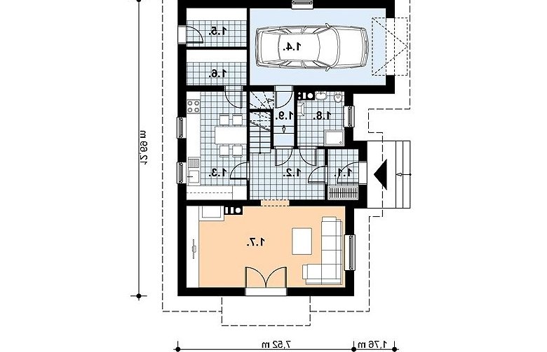 Projekt domu jednorodzinnego L-49 - 