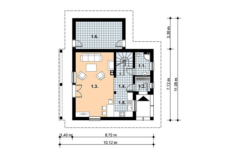 Projekt domu jednorodzinnego L-51 - 