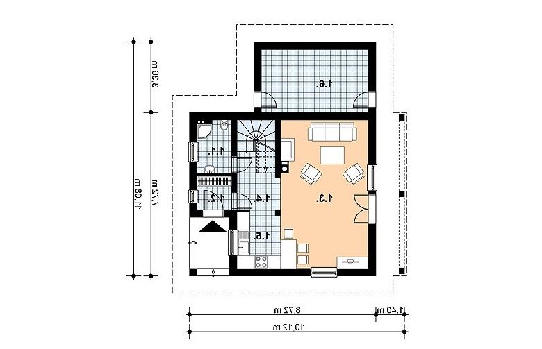 Projekt domu jednorodzinnego L-51 - 