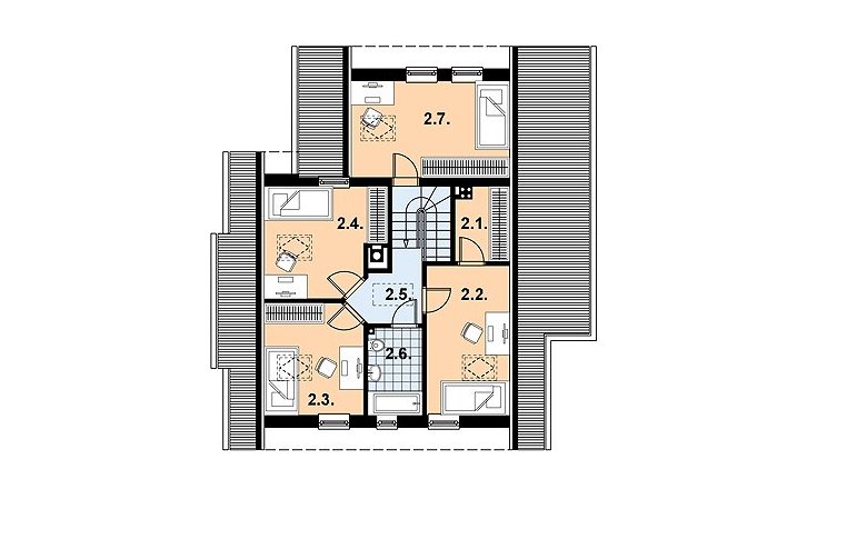 Projekt domu jednorodzinnego L-55 - 