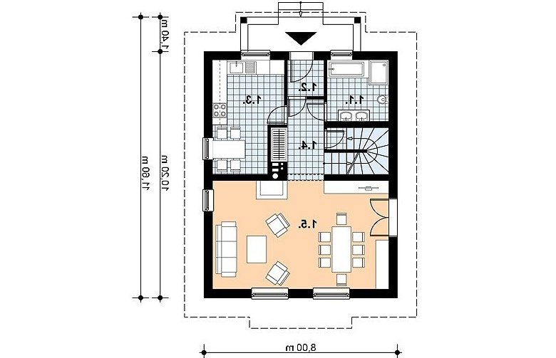 Projekt domu jednorodzinnego L-61 - 