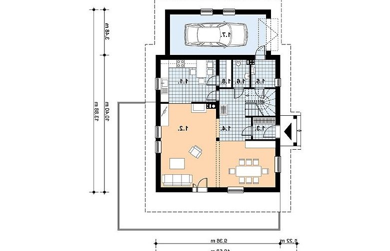 Projekt domu jednorodzinnego L-66 - 