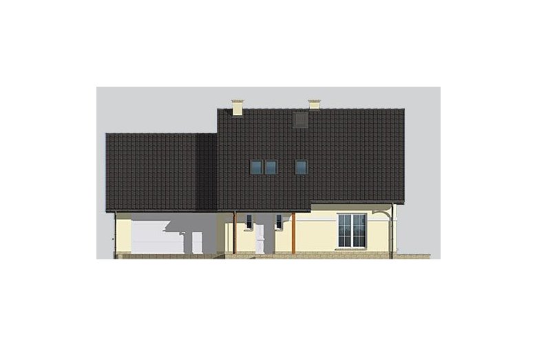 Projekt domu jednorodzinnego LK&628 - elewacja 1