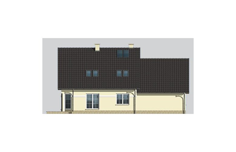 Projekt domu jednorodzinnego LK&628 - elewacja 3