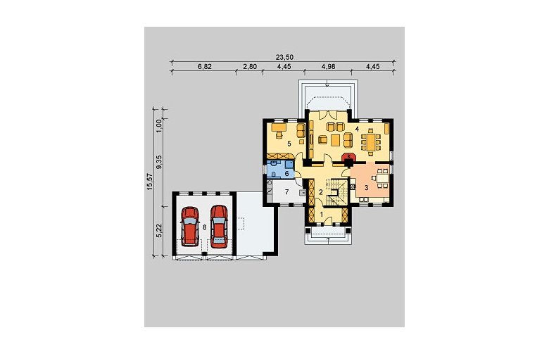 Projekt domu jednorodzinnego LK&626 - parter