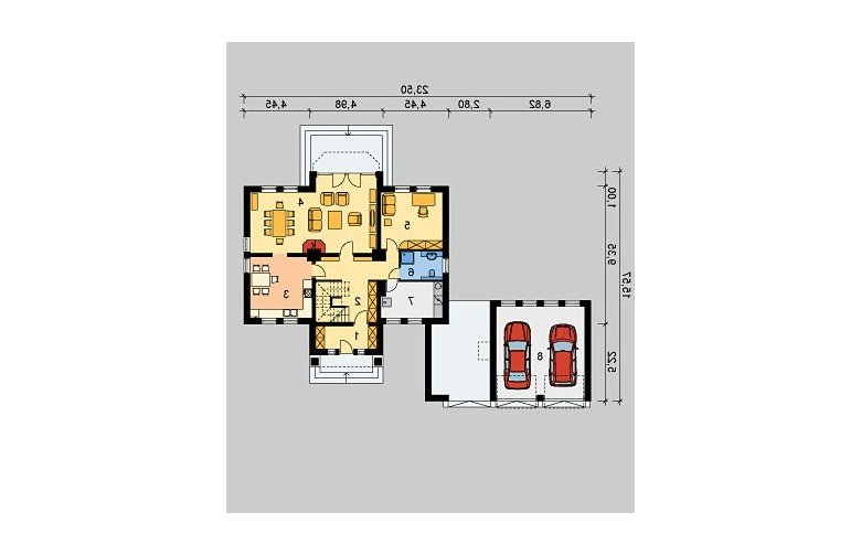 Projekt domu jednorodzinnego LK&626 - parter