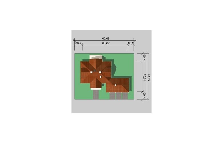 Projekt domu jednorodzinnego LK&626 - Usytuowanie - wersja lustrzana