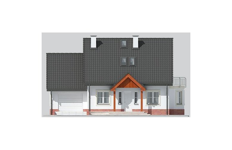 Projekt domu jednorodzinnego LK&630 - elewacja 1
