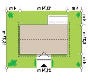 Usytuowanie budynku Z241 w wersji lustrzanej