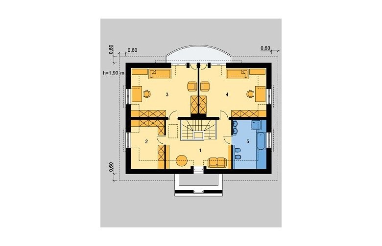 Projekt domu jednorodzinnego LK&617 - poddasze