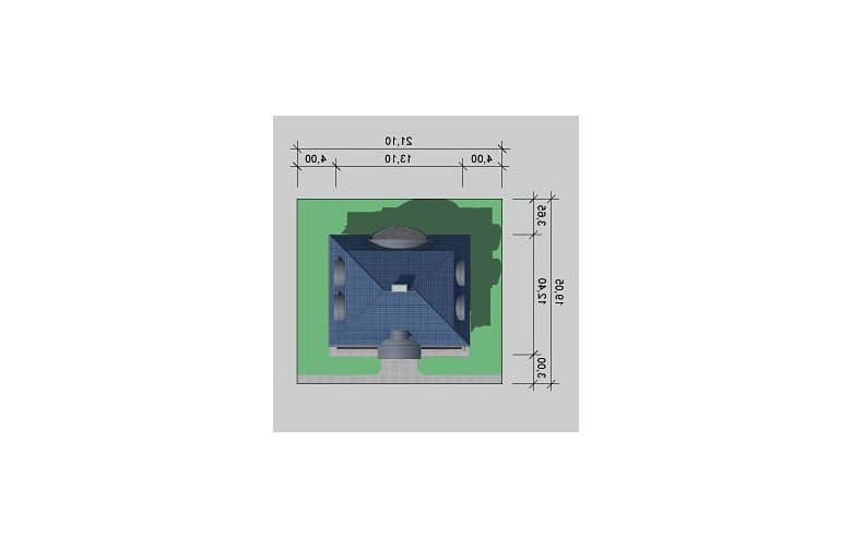 Projekt domu jednorodzinnego LK&617 - Usytuowanie - wersja lustrzana