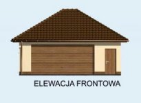 Elewacja projektu G79 garaż dwustanowiskowy - 1